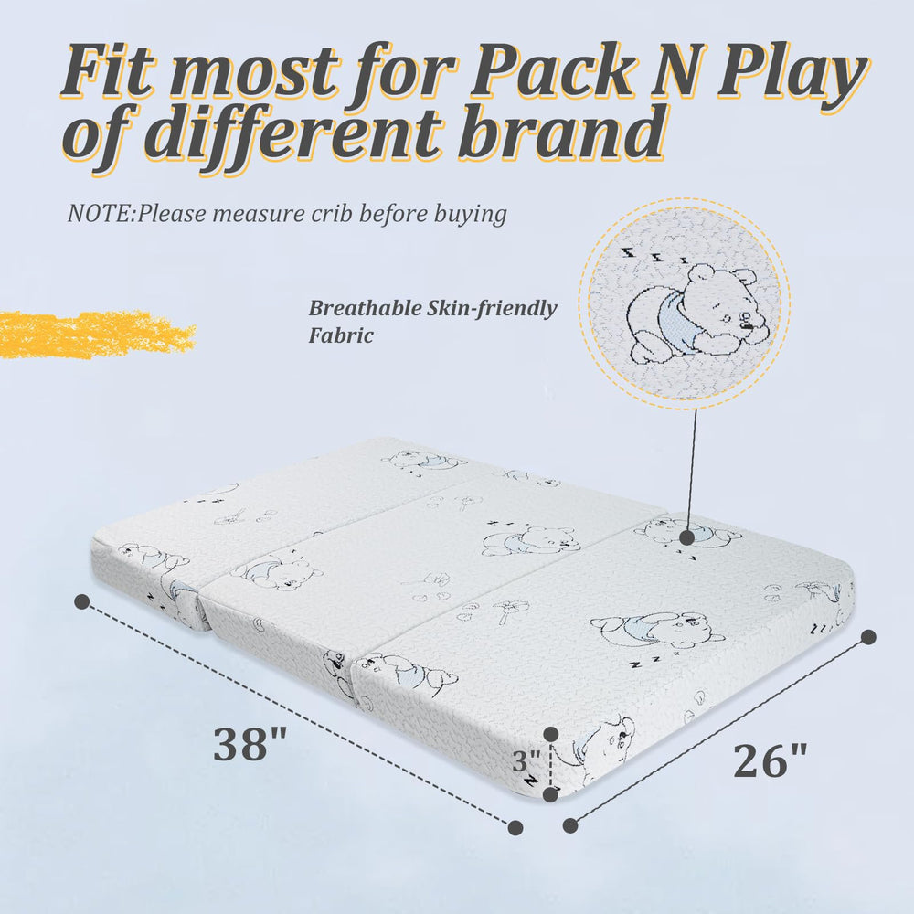 ESJAYING dual-sided foam core offers adaptable support for infants and toddlers