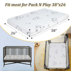ESJAYING gel memory foam layer adapts to baby's body for even support