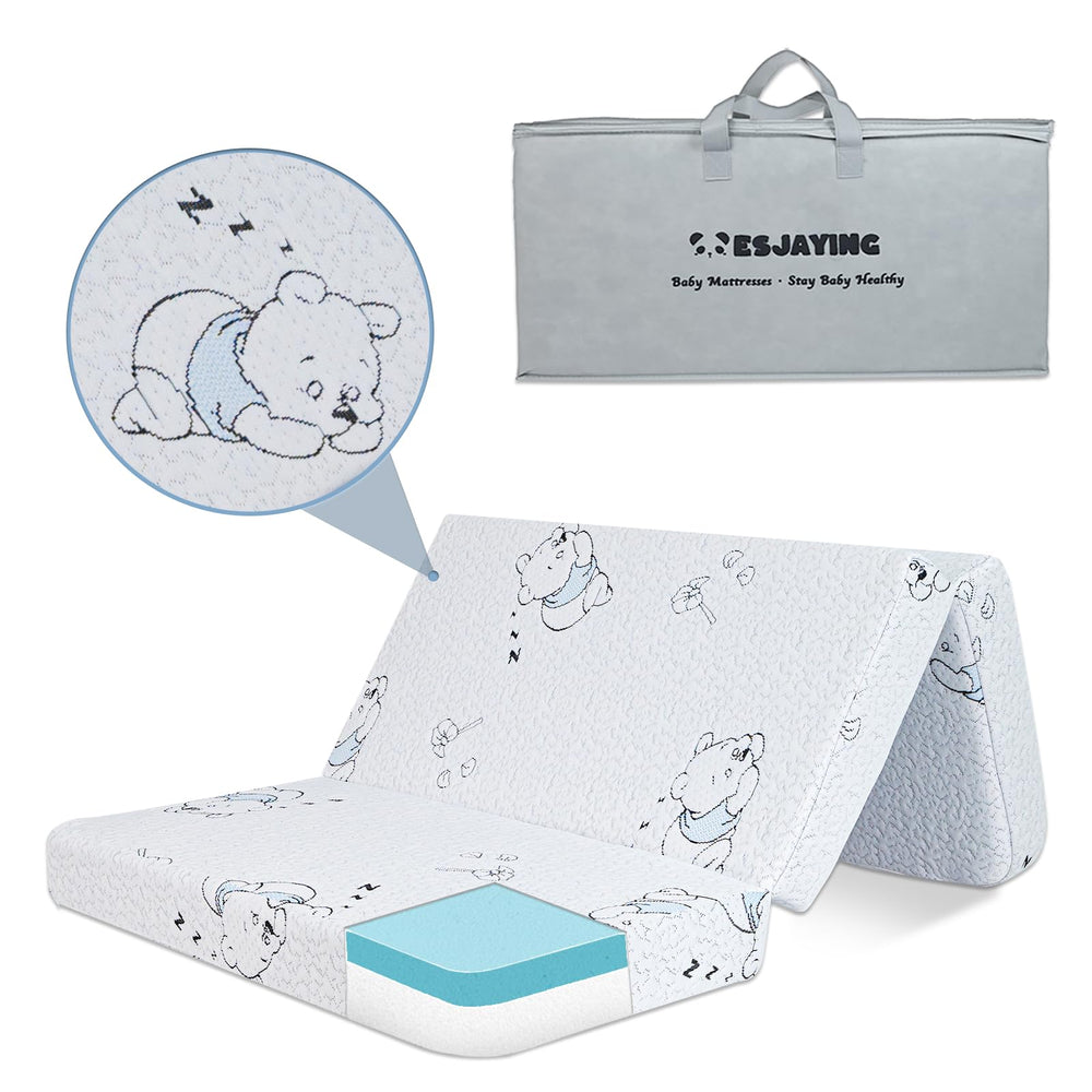 ESJAYING Pack N Play mattress pad 38x26 with dual-sided comfort for versatile sleep and play