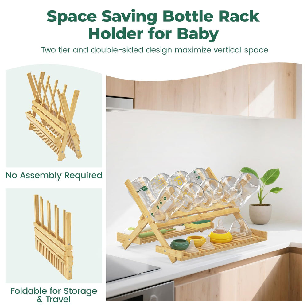 EsLuker.ly foldable drying rack folds flat for travel and compact storage.