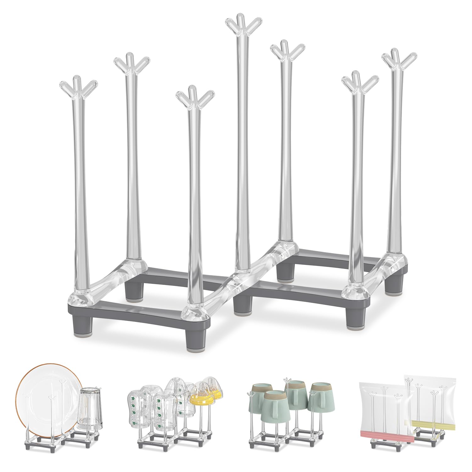 EsLuker.ly baby bottle drying rack foldable design for compact counter drying