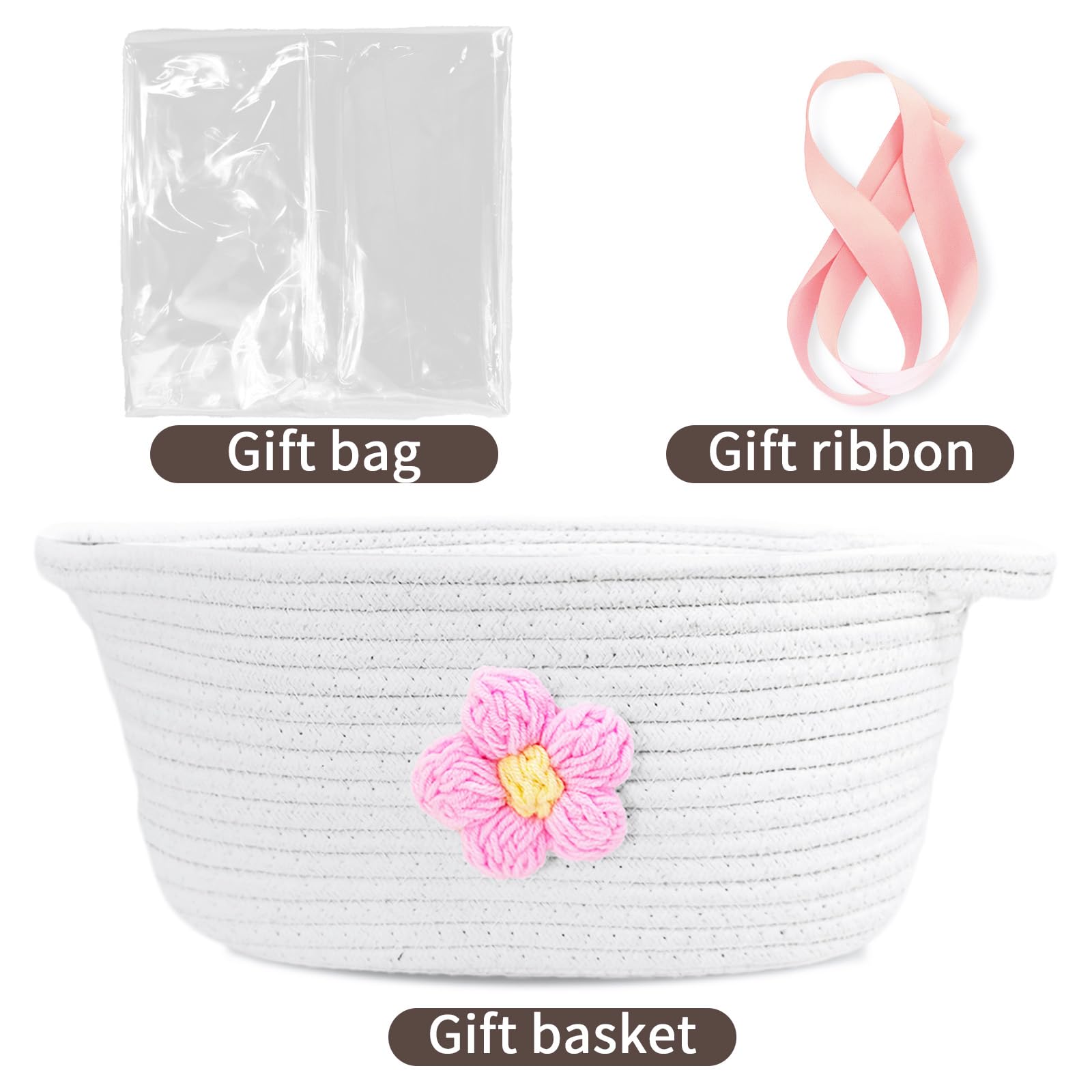 Esme L&H cotton rope storage basket keeps small items organized