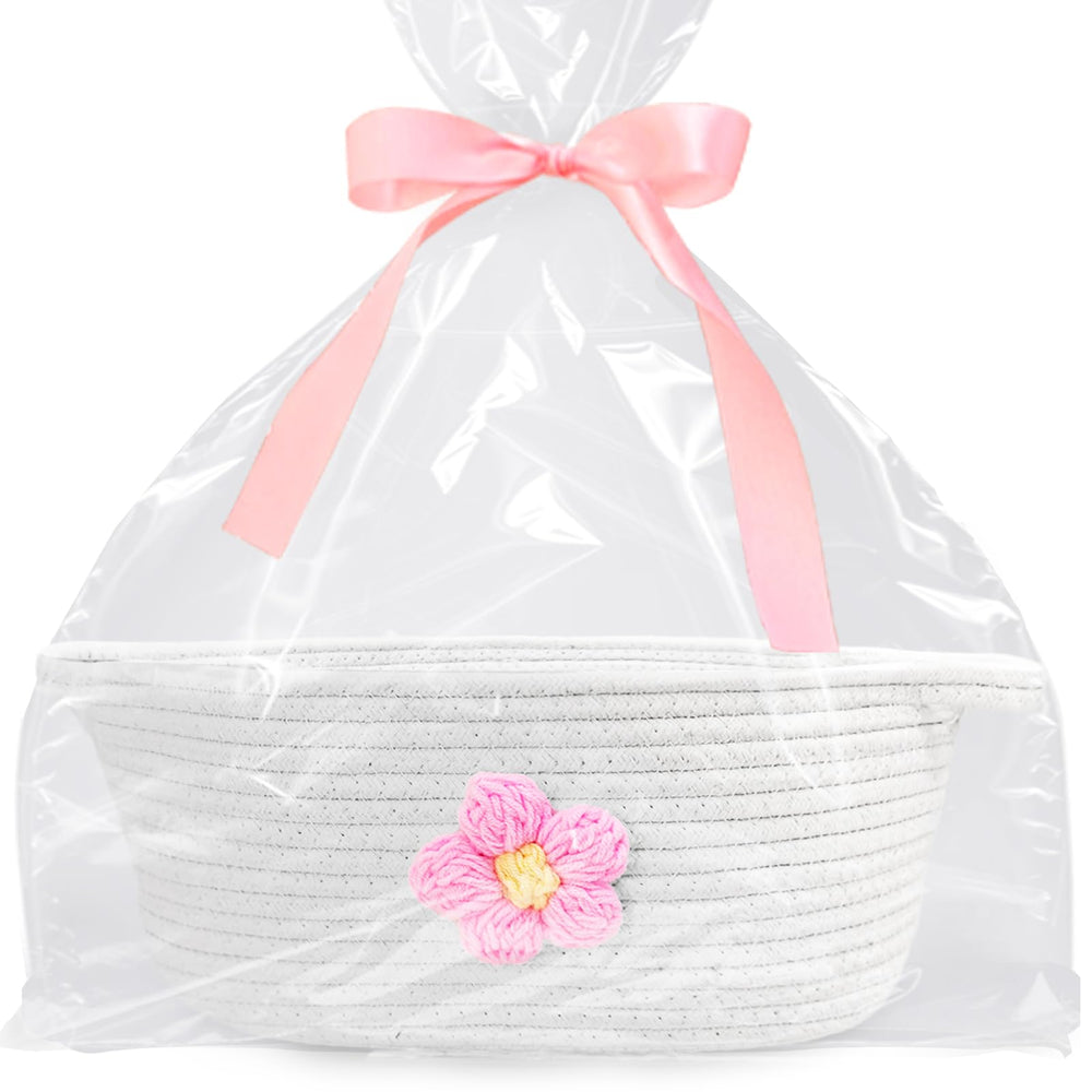 Esme L&H gift basket with bag and ribbon enhances gift presentation