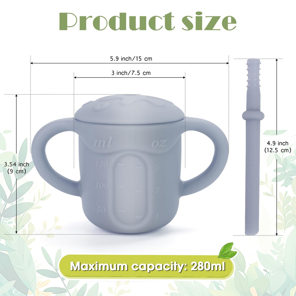 EsOfficce silicone baby cup narrow-spout supports independent drinking practice