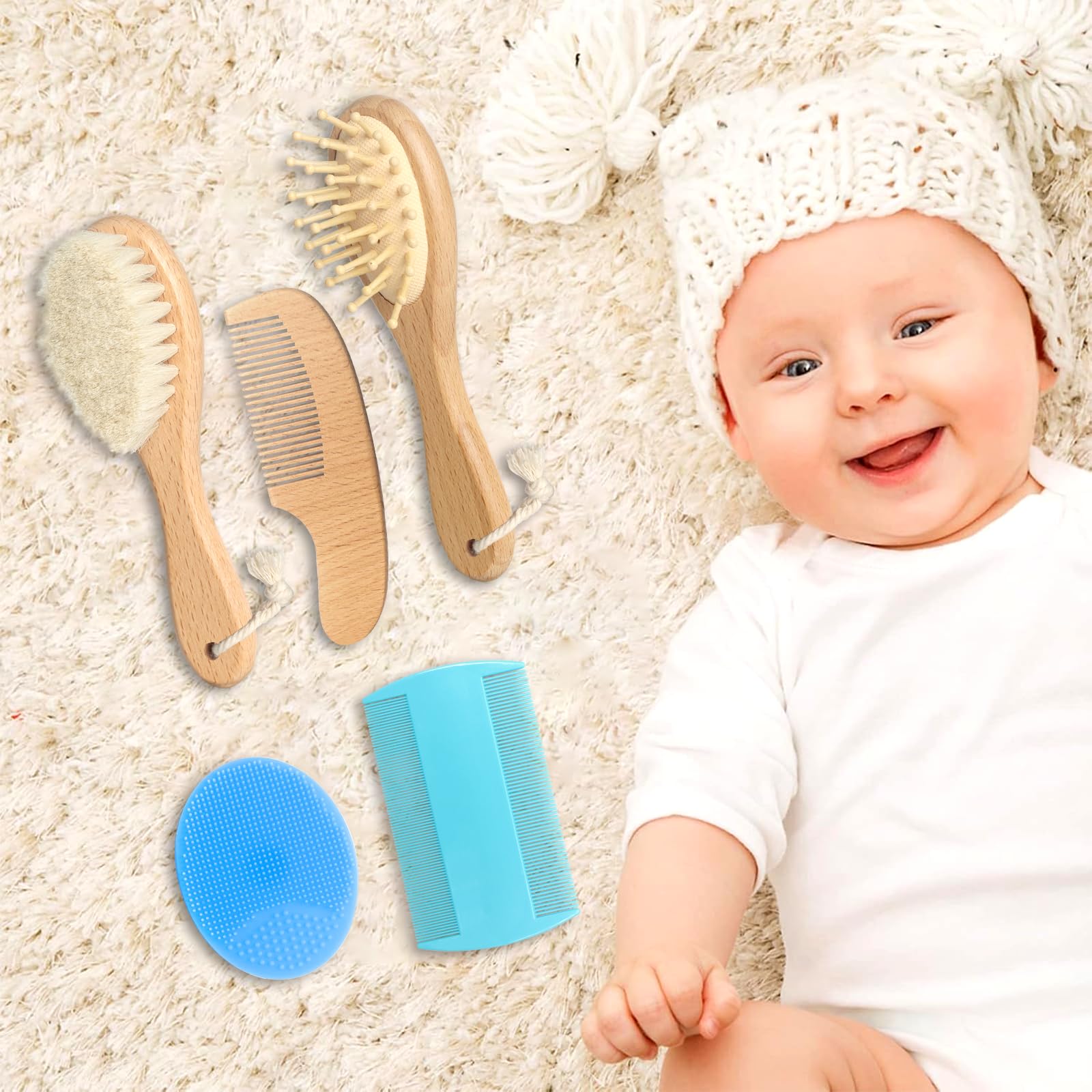 Esonto blue baby care set, gift-ready and ready for daily use.