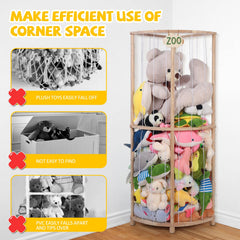 Essenhome Premium pine wood material offers safe, durable storage for plush toys