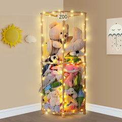 Essenhome Sector Design extralarge stuffed animal zoo storage fits corner spaces for organized playroom display