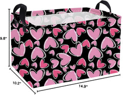 Essme canvas storage basket with cotton rope handles for easy transport.