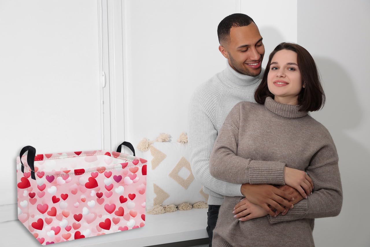 Essme gift pink-heart basket suitable for decor and gifting