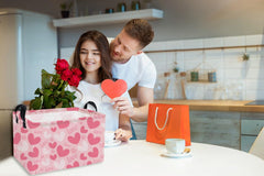 Essme pink heart basket folded-flat for space-saving storage