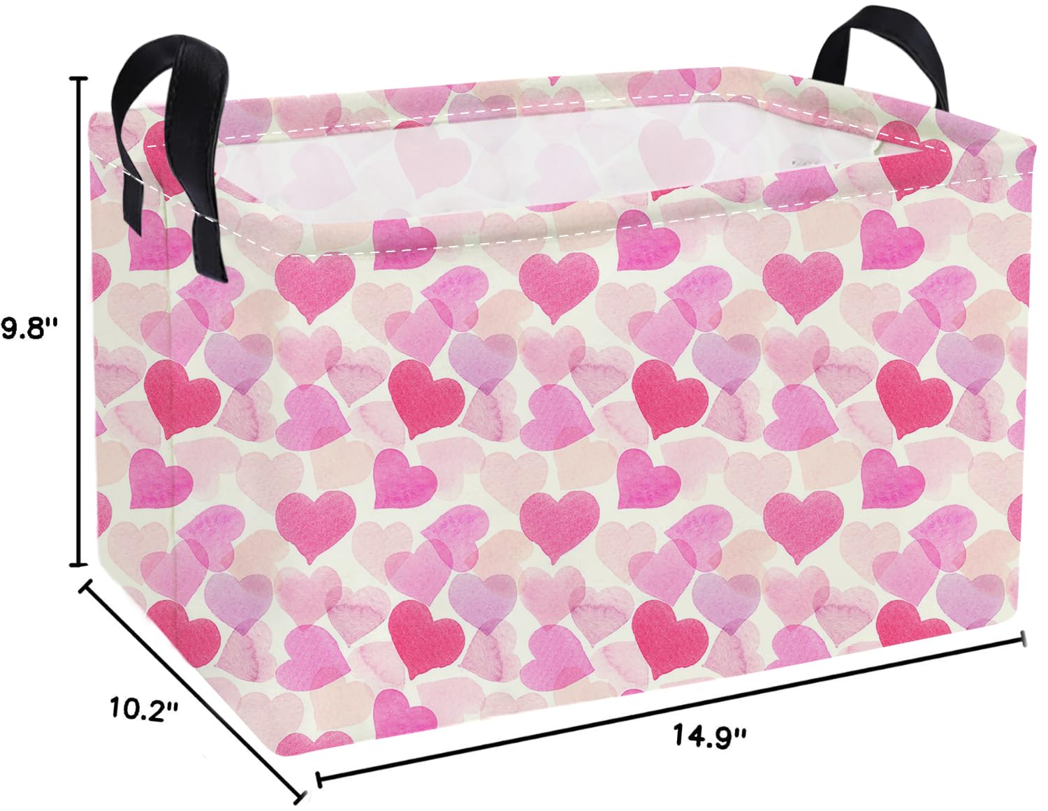 Essme heart basket with cotton rope handles for easy transport and quick cleanup
