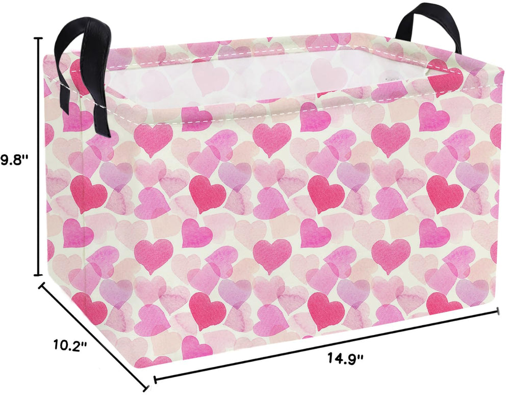 Essme heart basket with cotton rope handles for easy transport and quick cleanup