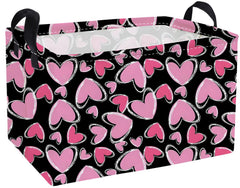 Essme rectangular valentines basket with heart design for organized gifting.
