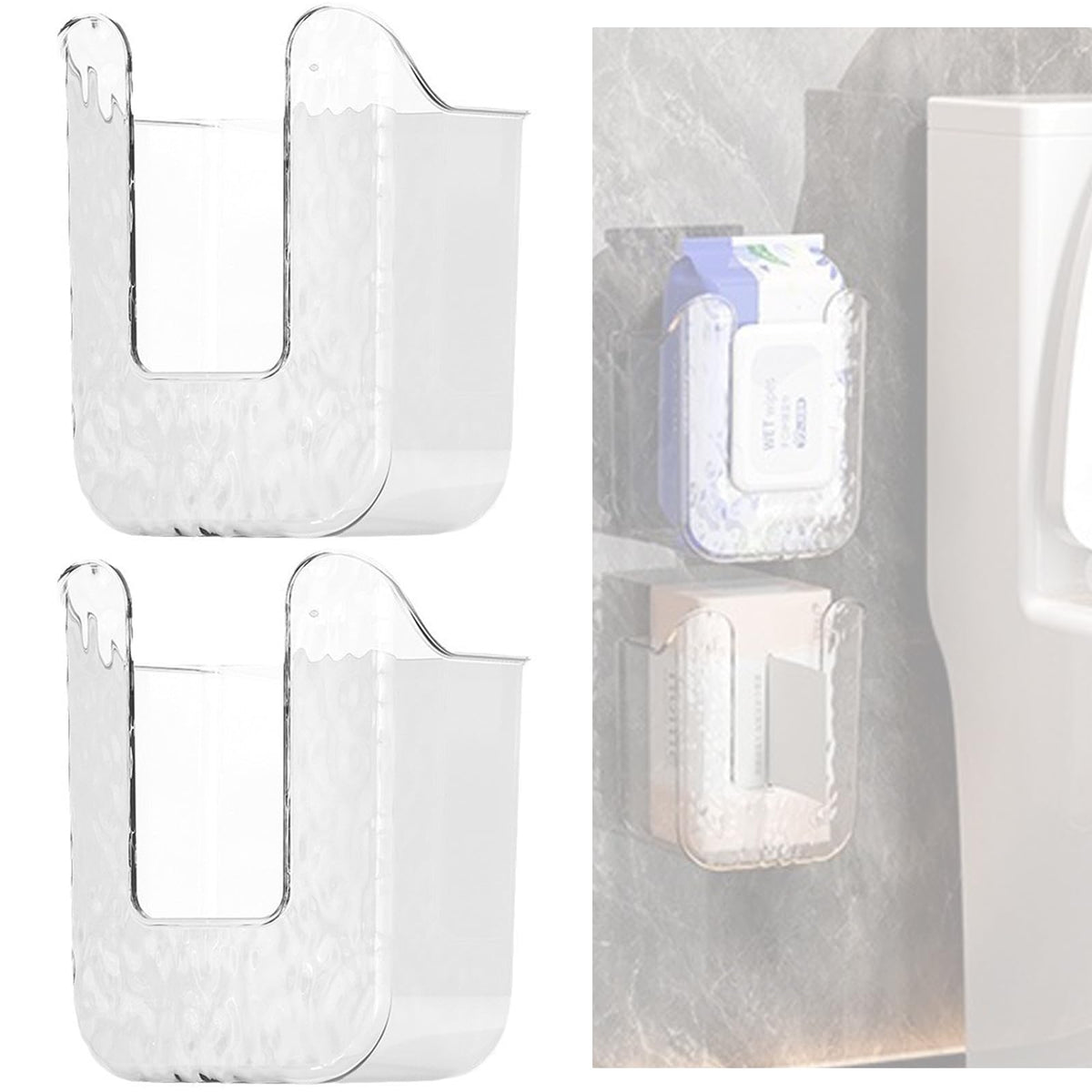 Estand Silermaer kitchen wipes storage box front view for tidy counter organization.
