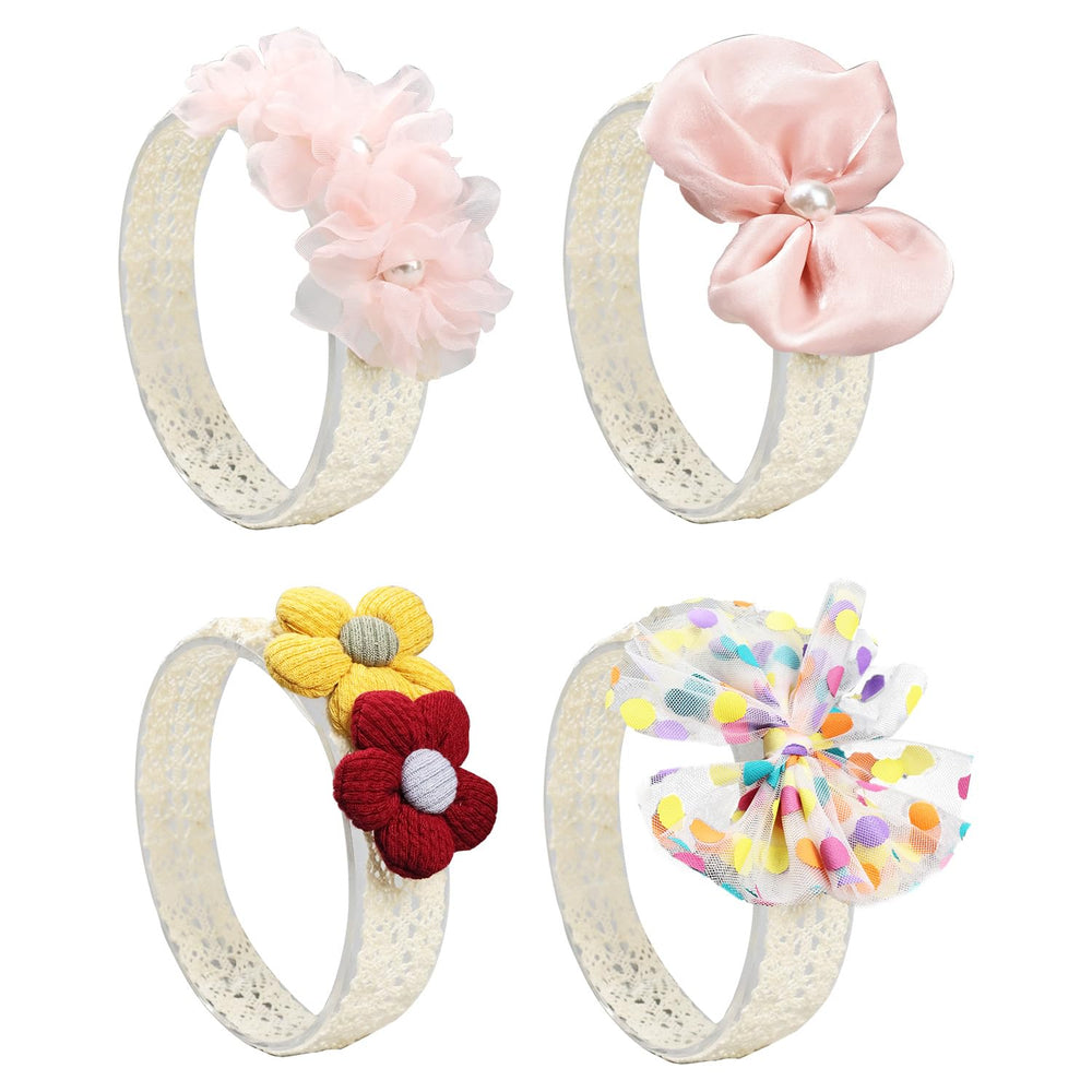 Esumun baby flower headband in pink rose elevates newborn photography sessions.