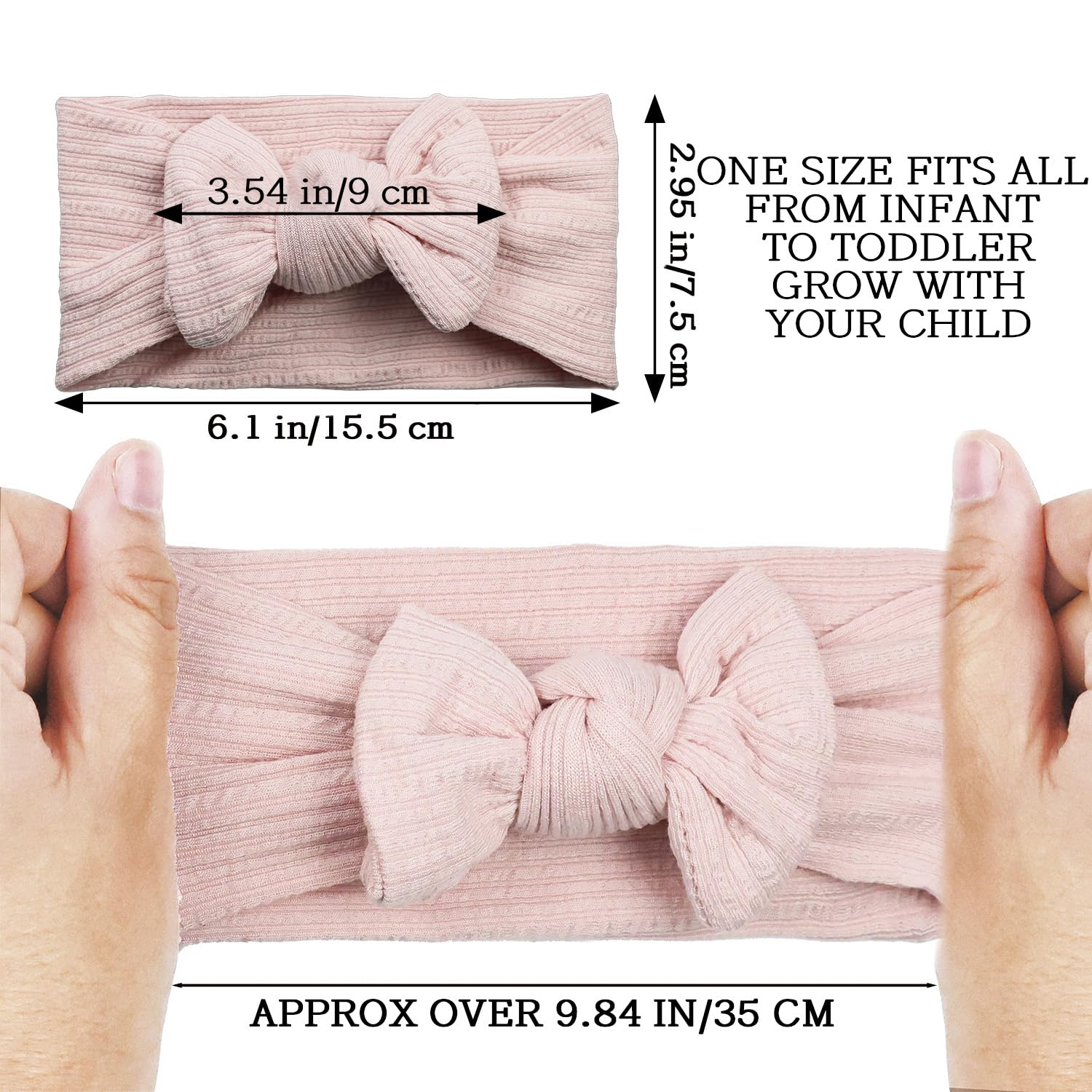 Esumun cotton headbands soft closeup: gentle, breathable fabric for delicate baby hair.