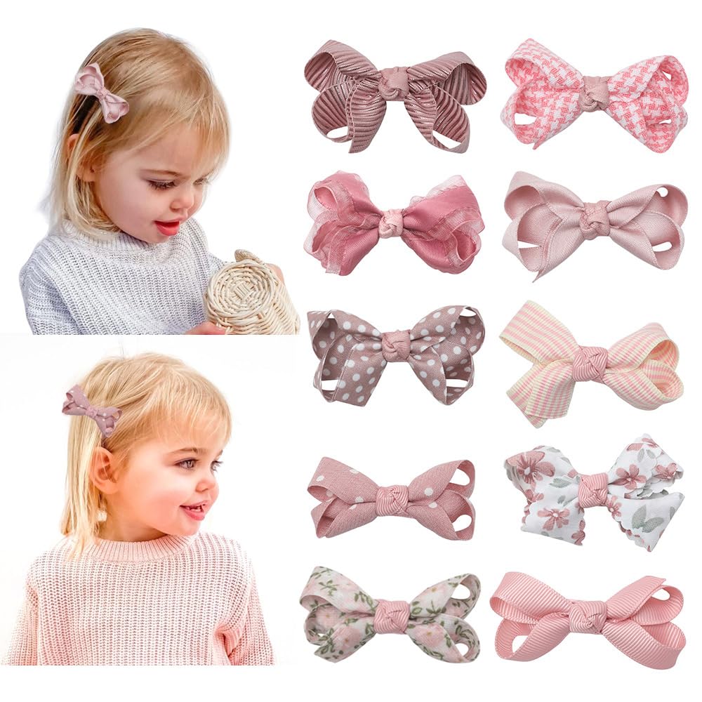 Esumun floral hair bow clip pink pattern 1 keeps hair neat and stylish