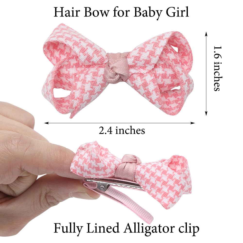 Esumun floral hair bow clip pink pattern 2 stays secure on active days
