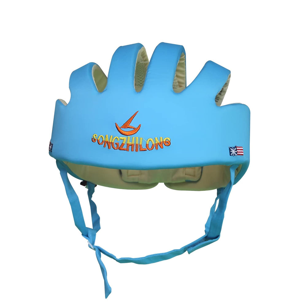 ESUPPORT blue adjustable buckle helmet for a secure fit as little ones explore.