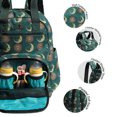 ESVAN diaper bag backpack back view highlights comfortable straps for all day wear