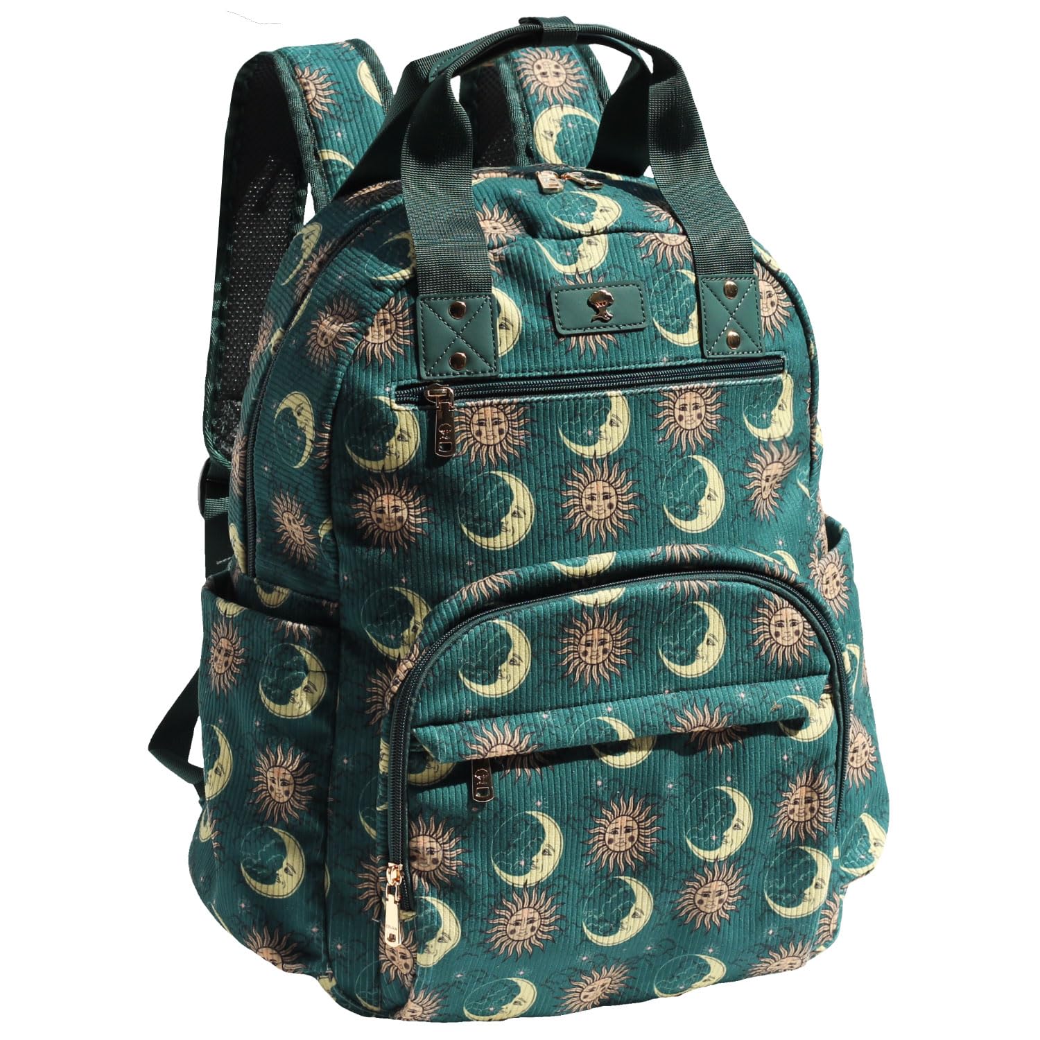 ESVAN diaper bag backpack front view shows roomy pockets for quick access