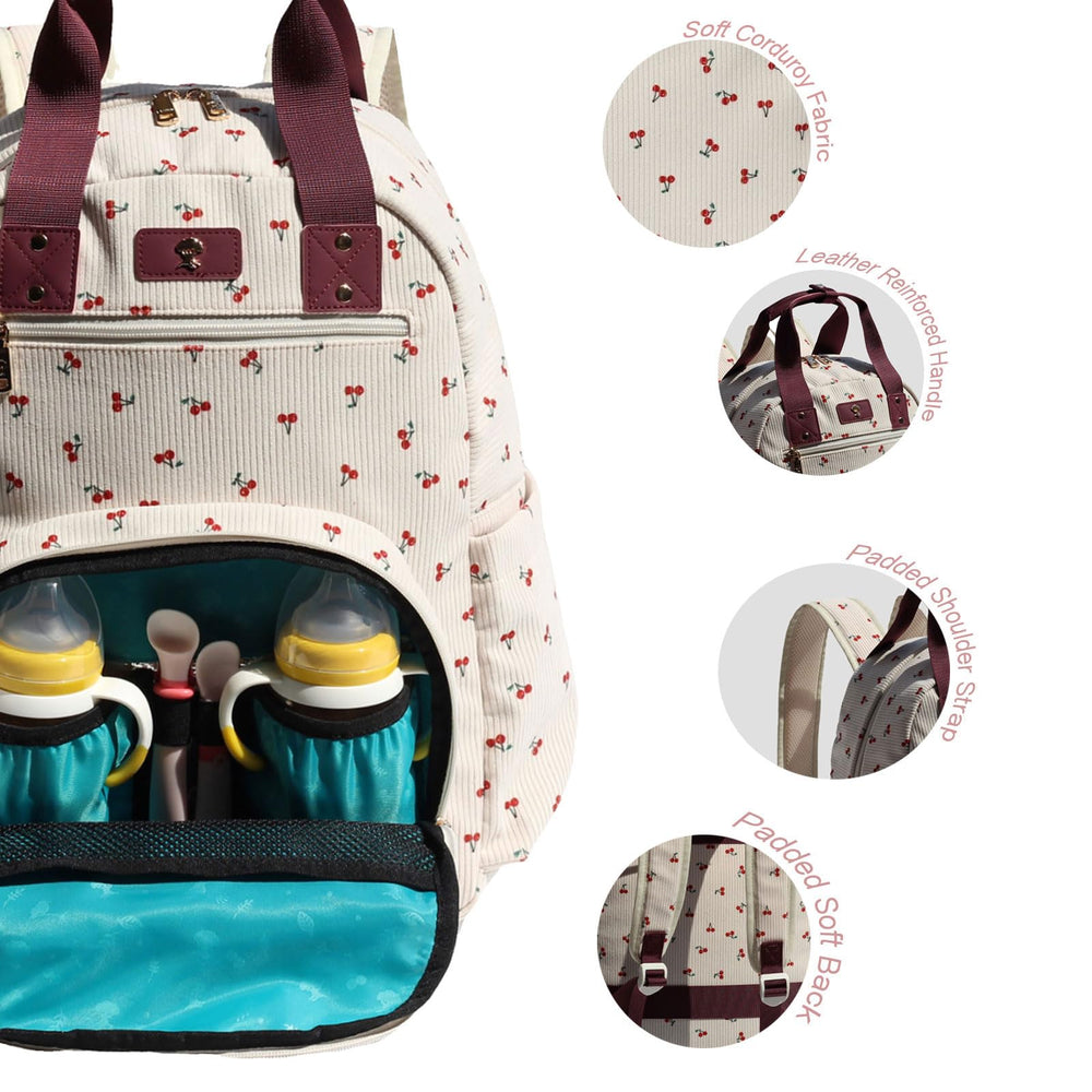 ESVAN diaper bag backpack side pockets for bottles and accessories