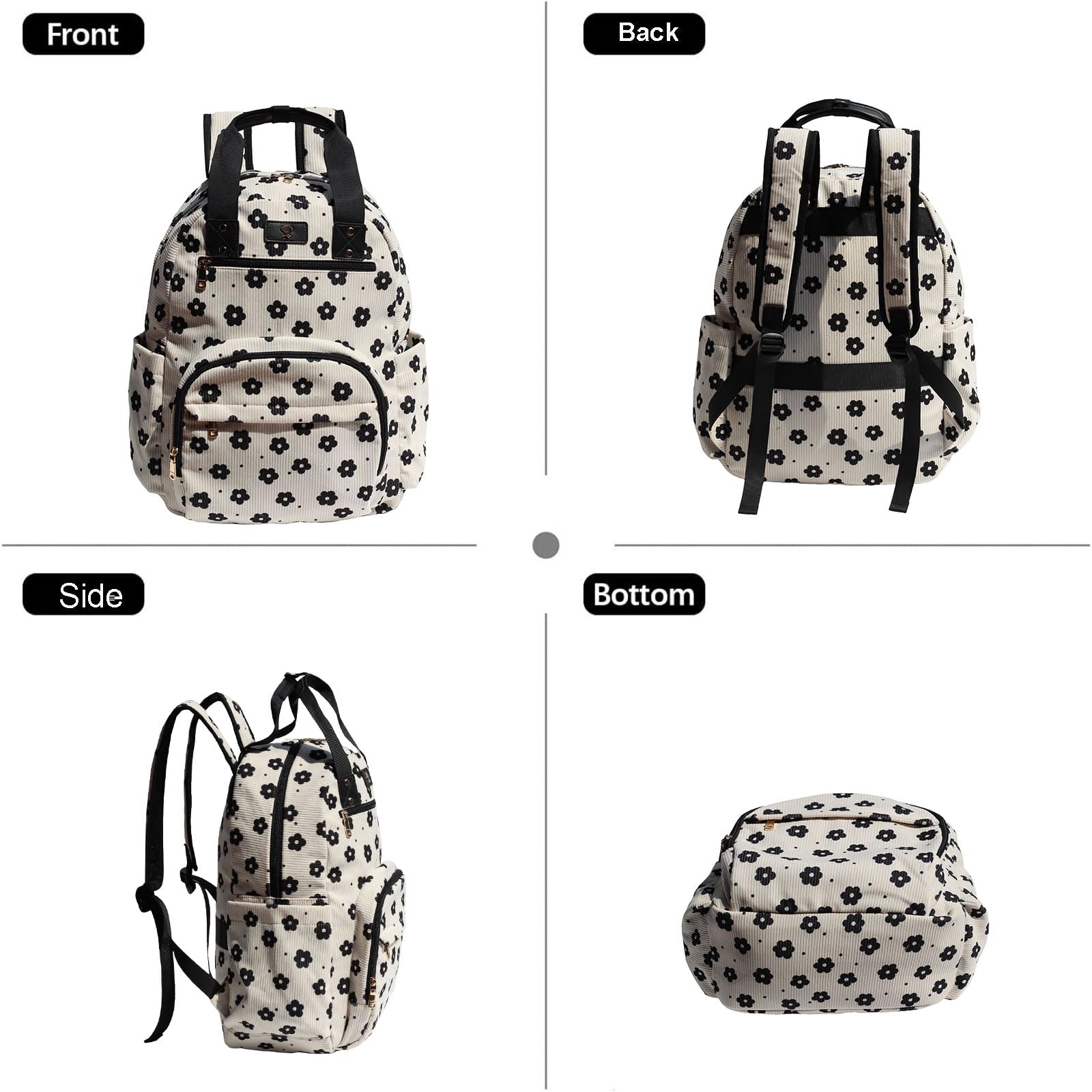 ESVAN Diaper Tote Backpack spacious interior for diapers and gear.