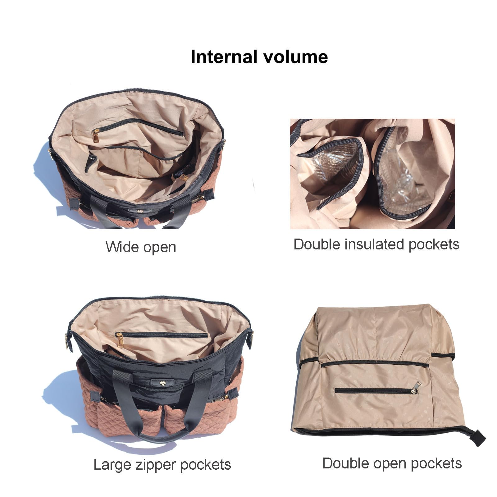 ESVAN diaper tote bag 2-in-1 design as tote or backpack