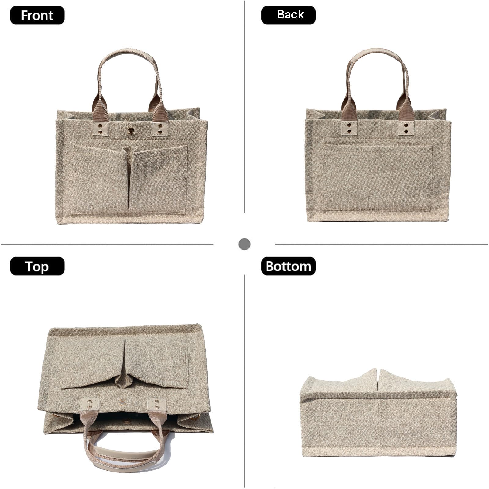 Durable double handles support daily carry.