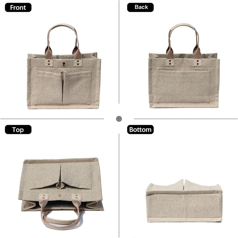 Durable double handles support daily carry.