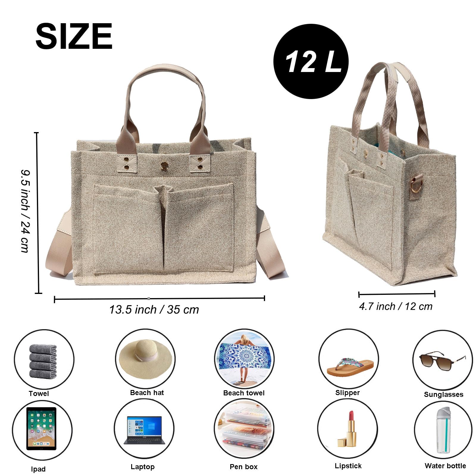 Magnetic closure provides quick access with secure storage.
