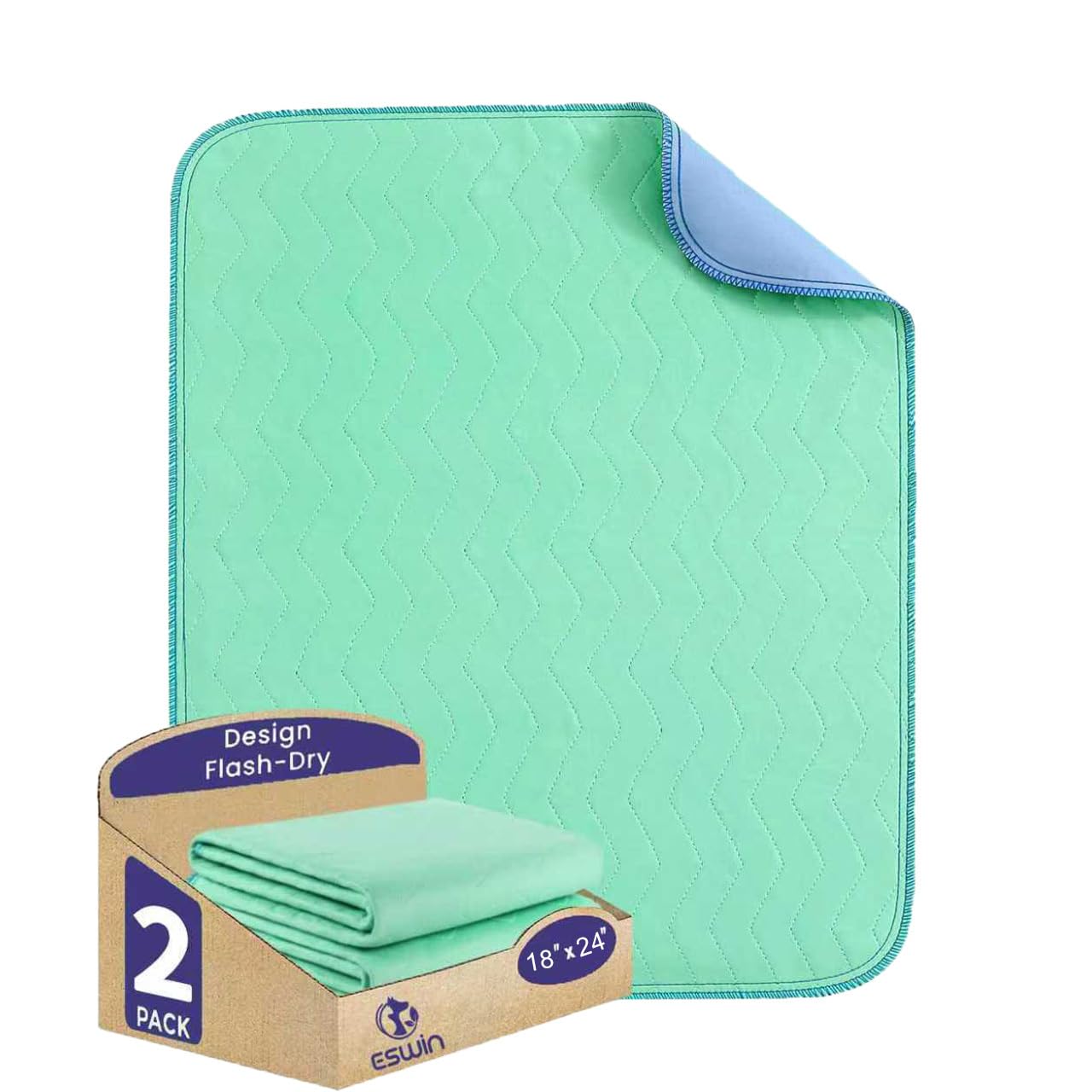 ESWIN underpad laid flat protecting a bed with smooth coverage
