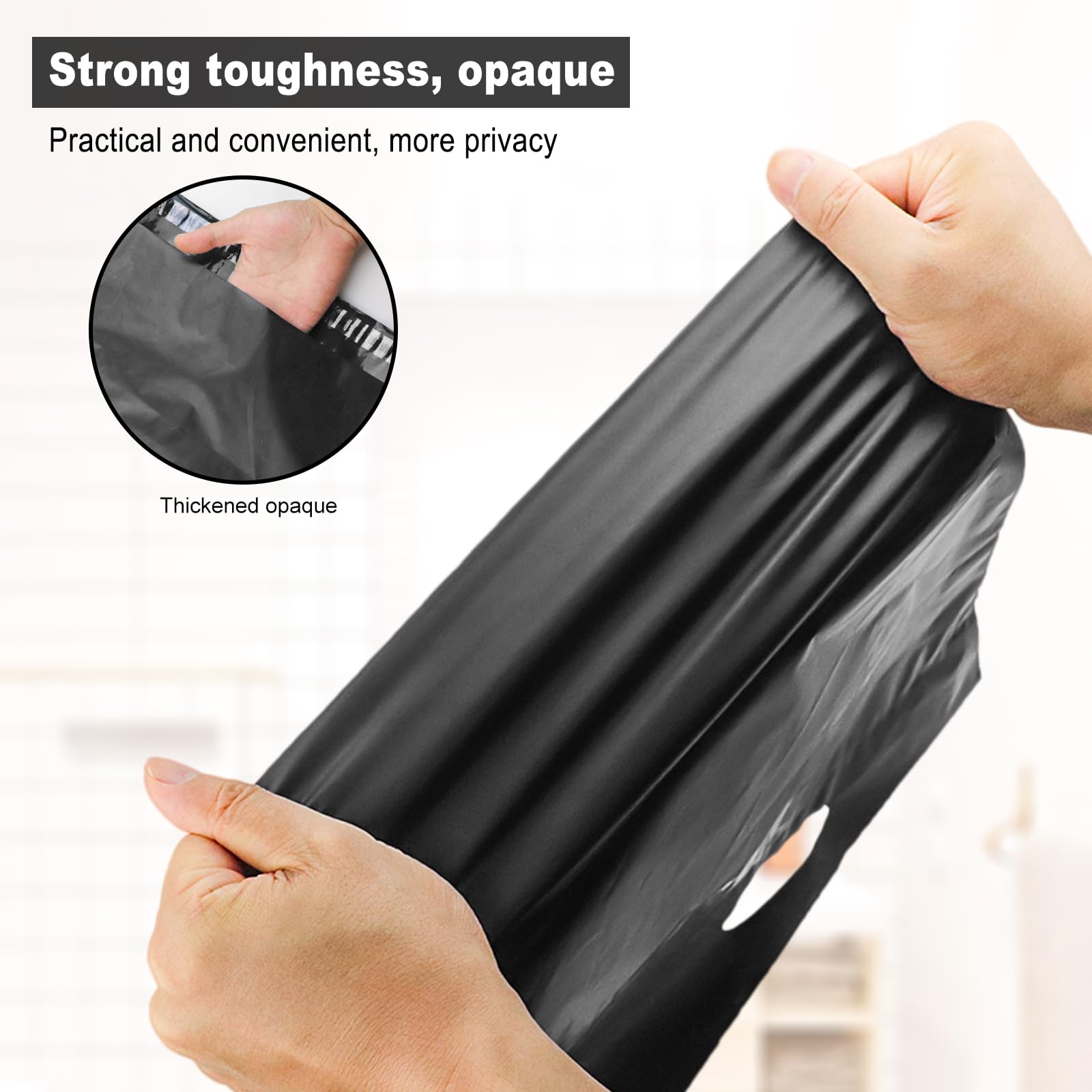 Etenpo white opaque bags protect privacy while sealing contents