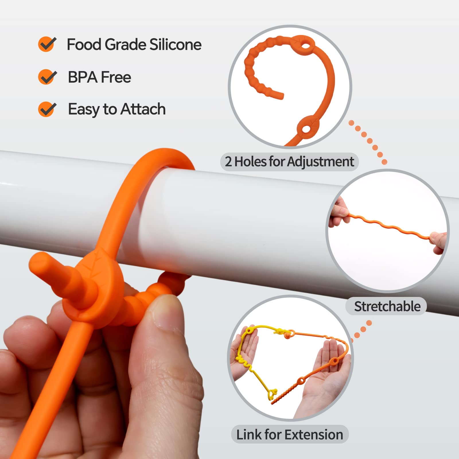 ETETOO colorful toy straps for organized gear and quick identification.