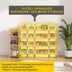 Etitlly storage unit with 3 shelves for easy display