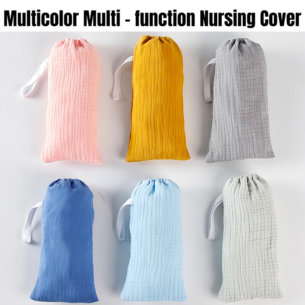 ETOFIXEE nursing cover used as discreet feeding shield in public spaces