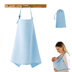 ETOFIXEE cotton nursing cover stored in its pouch for easy on-the-go use