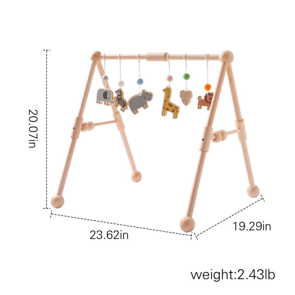 Etucdose wooden baby gym zebra toy promotes movement and curiosity