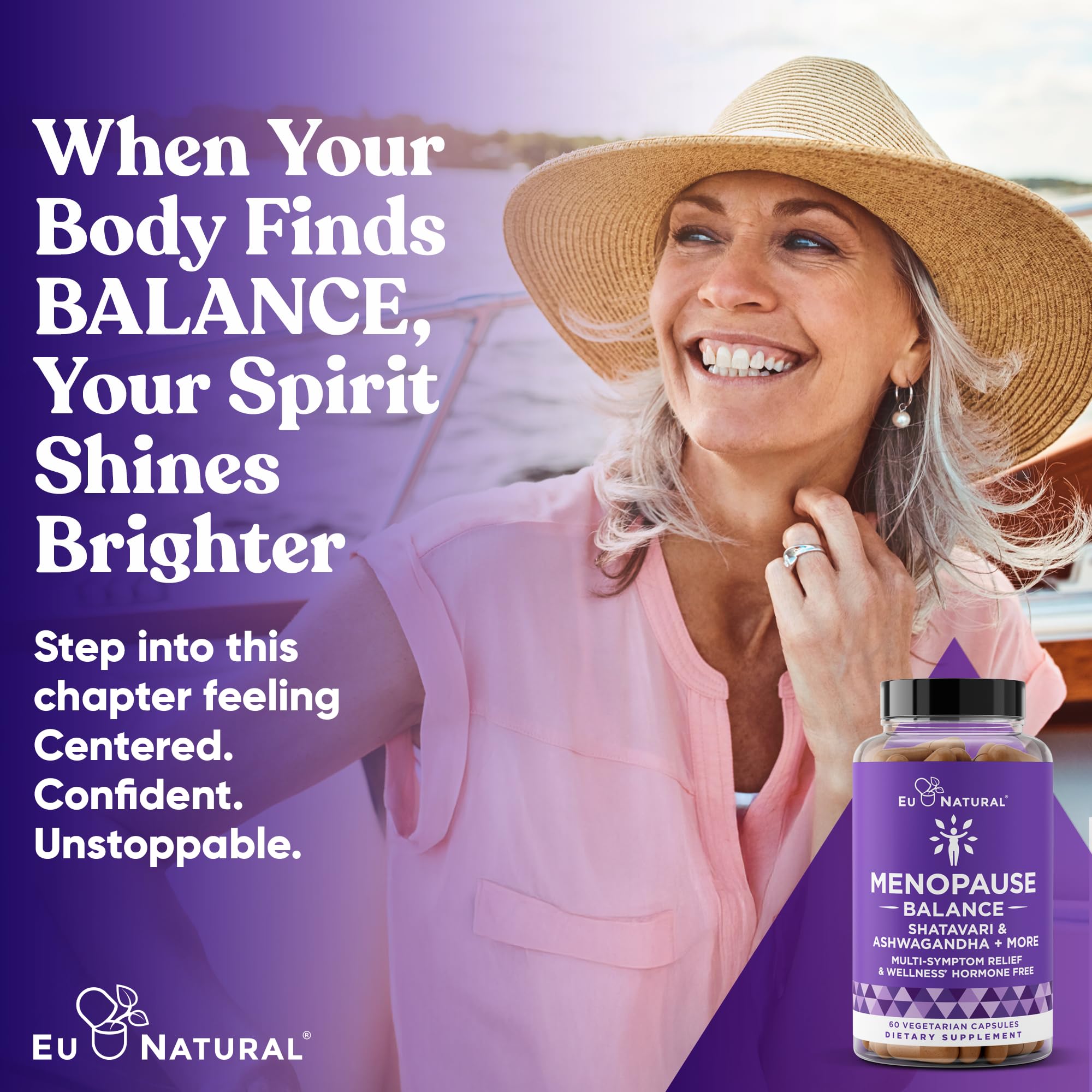 Ashwagandha herbs with Eu Natural label for stress support