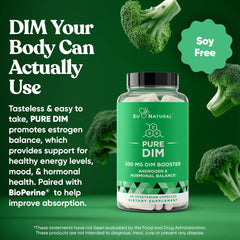 Eu Natural DIM bottle close-up illustrating bioavailability feature