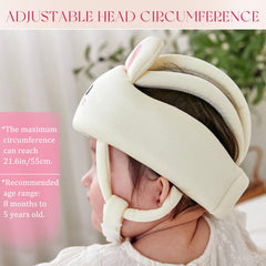 Eubeneortho helmet with adjustable Velcro strap fits growing heads.