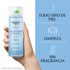 Eucerin Askshy toner applied in morning routine for a refreshed start.