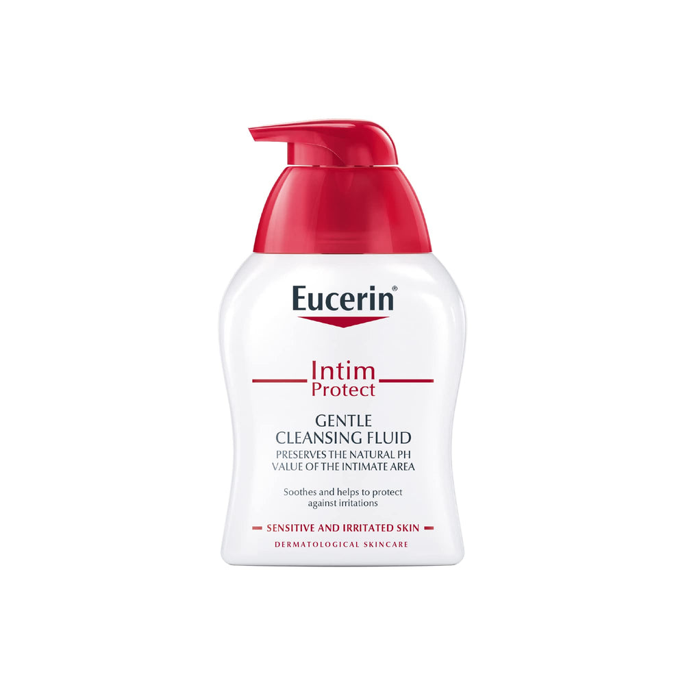 Eucerin Intim-Protect texture close-up reveals creamy, gentle formula