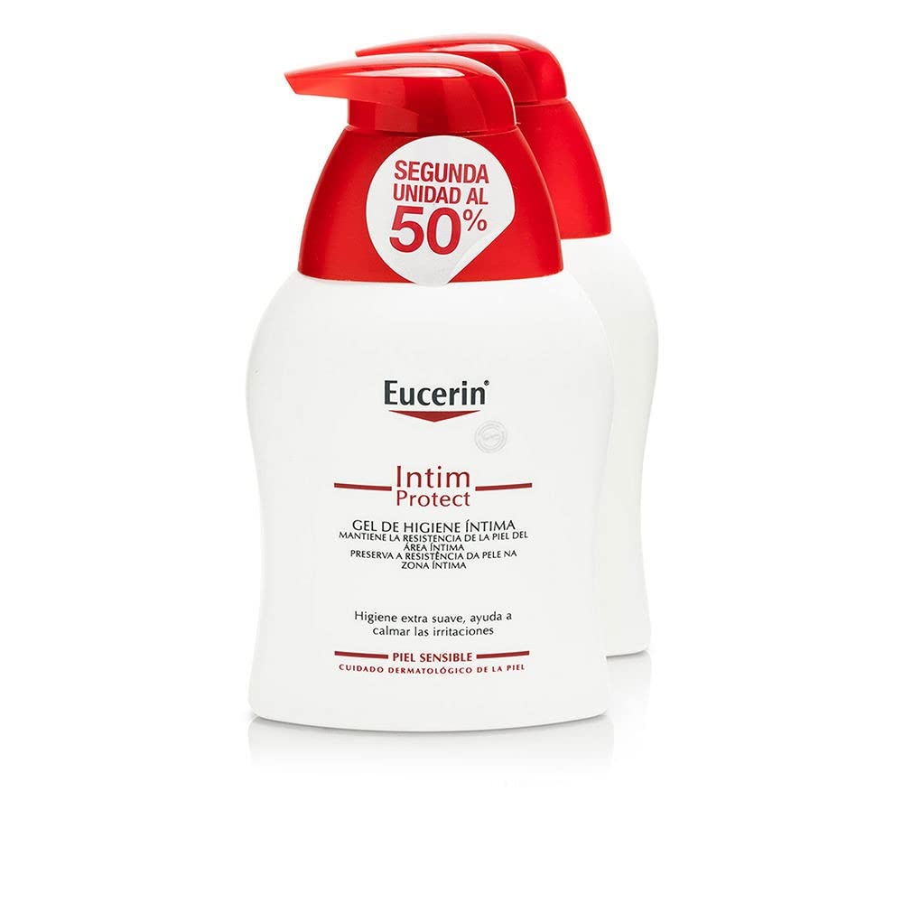 Eucerin intimate hygiene wash duo 250ml bottle providing gentle cleansing and protection.