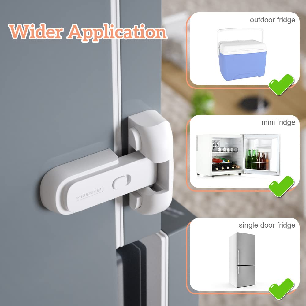 EUDEMON ABS material offers durable, tool-free fridge security
