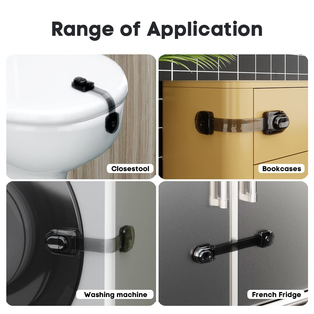EUDEMON cupboard lock clear, blends with furniture and limits access.