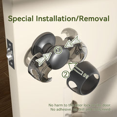 EUDEMON white door knob cover model demonstrates stylish home fit.