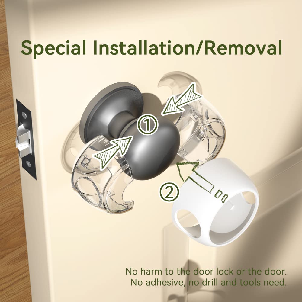 EUDEMON white color option complements light interiors on household doors.
