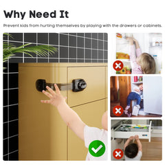 EUDEMON fridge lock clear design protects kids while preserving sleek look.