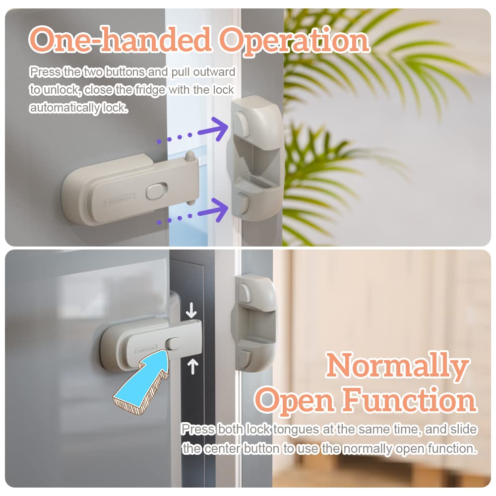 EUDEMON fridge lock one-handed operation eases daily use for adults.